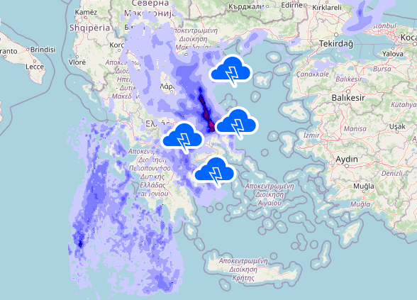 Επιδείνωση του καιρού - Τοπικά έντονα φαινόμενα