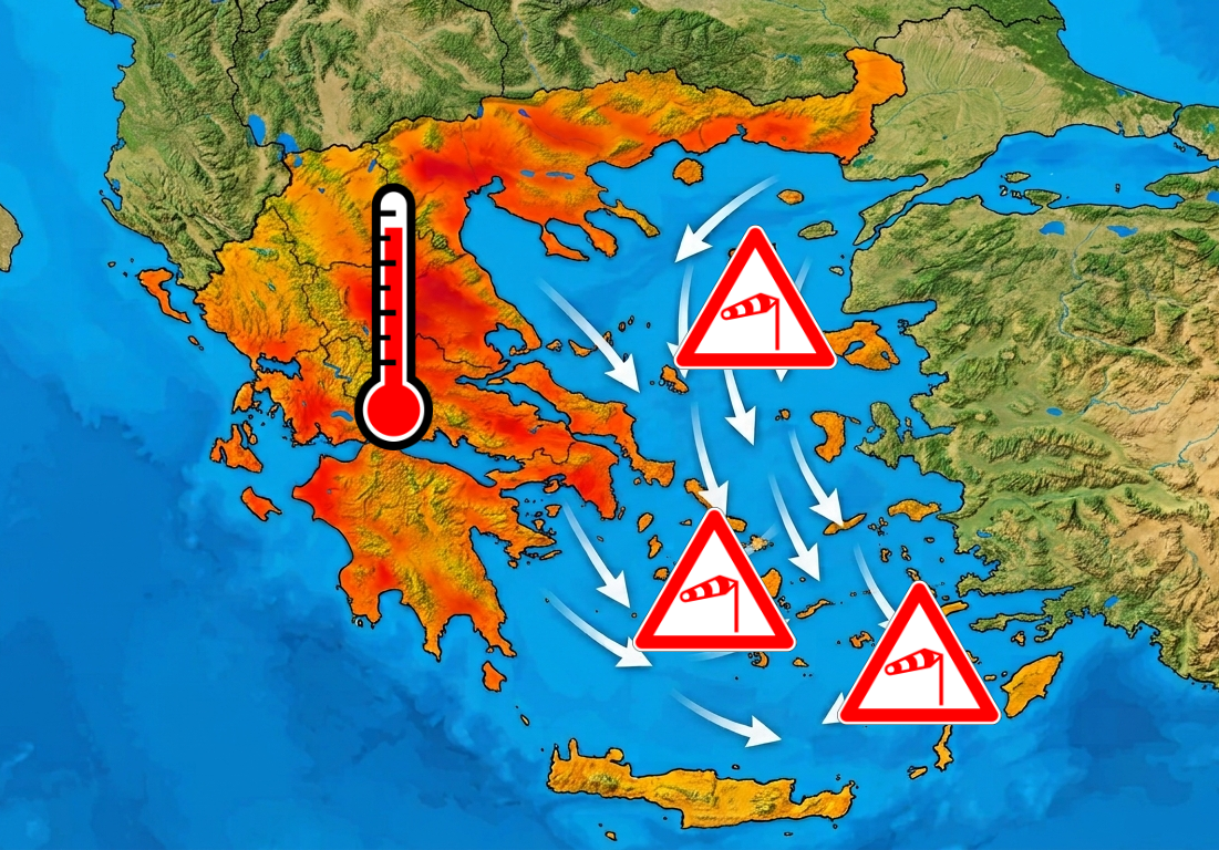 Άνοδος της θερμοκρασίας και εκ νέου ενίσχυση των βοριάδων 